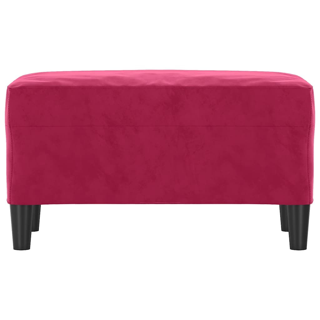 Sitzbank Weinrot 70x35x41 cm Samt