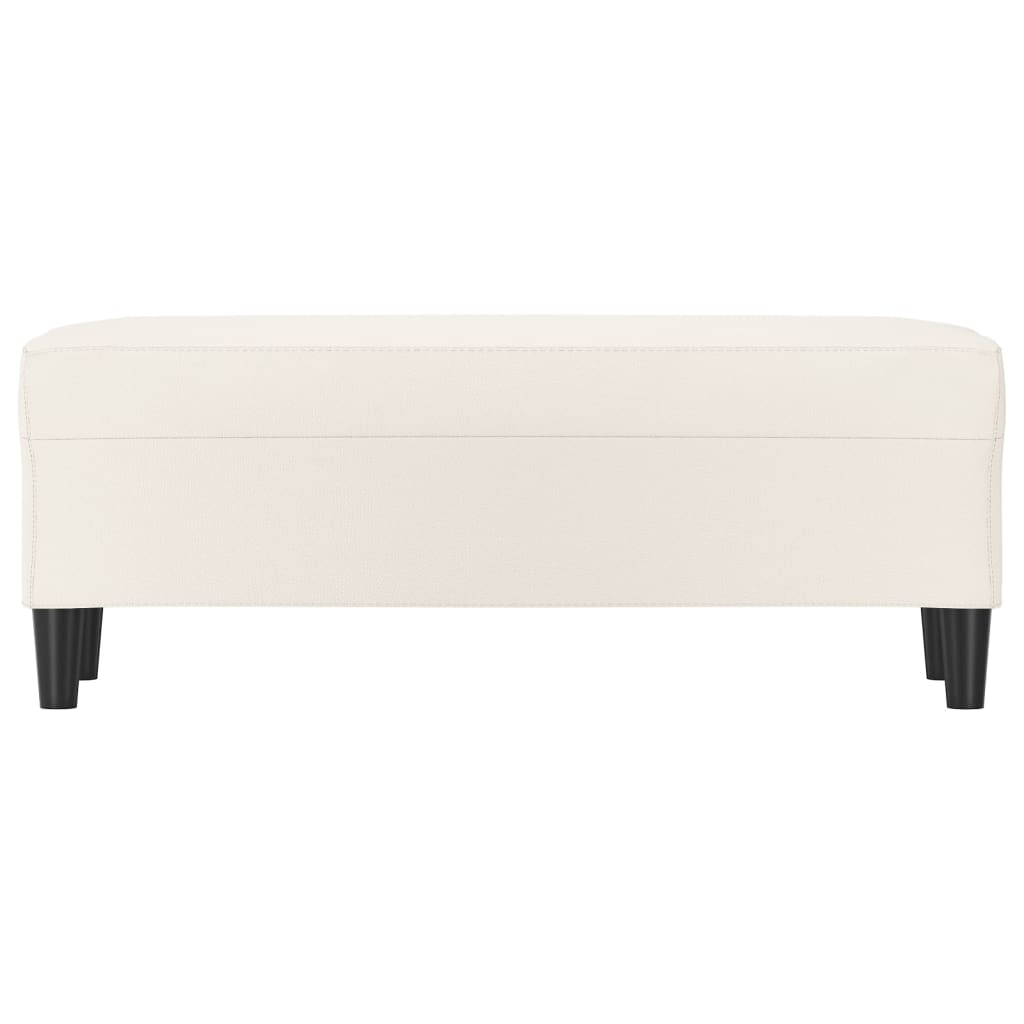 Sitzbank Creme 100x35x41 cm Kunstleder