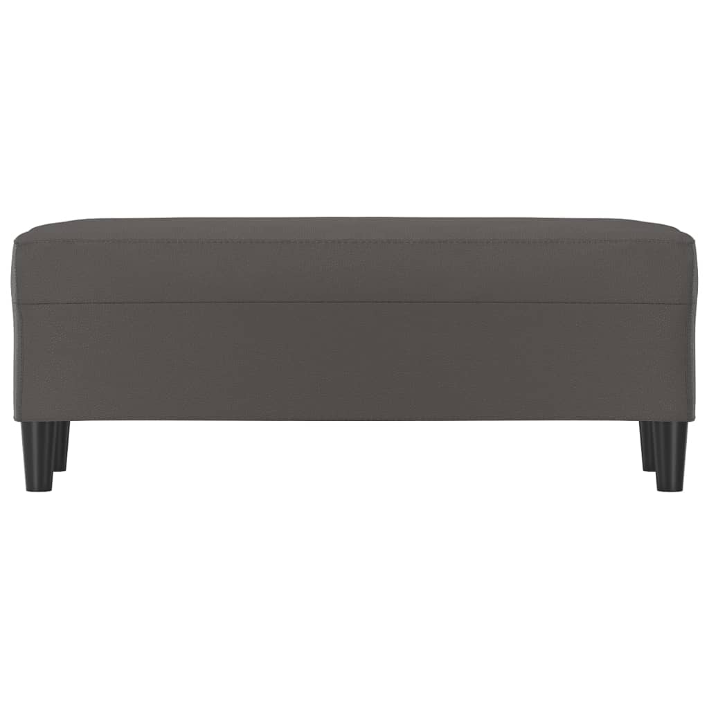 Sitzbank Grau 100x35x41 cm Kunstleder