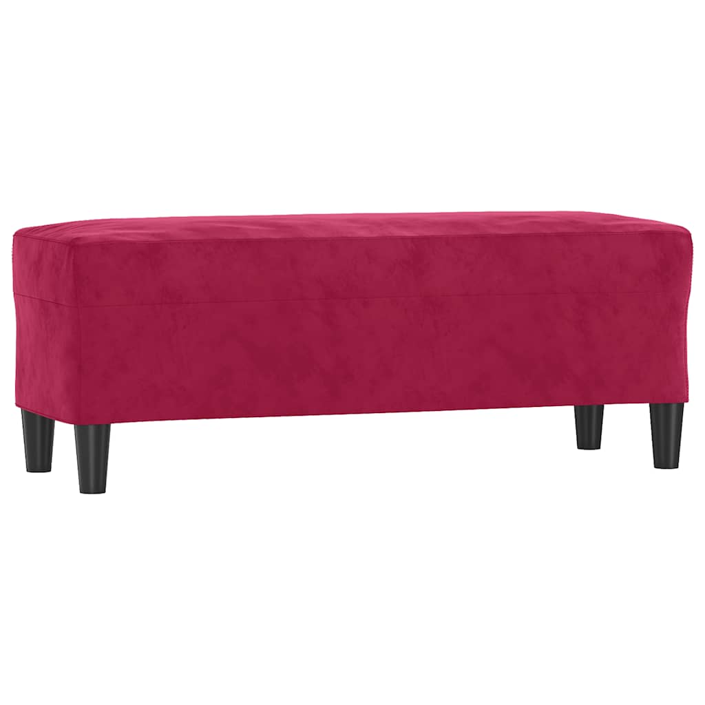 Sitzbank Weinrot 100x35x41 cm Samt