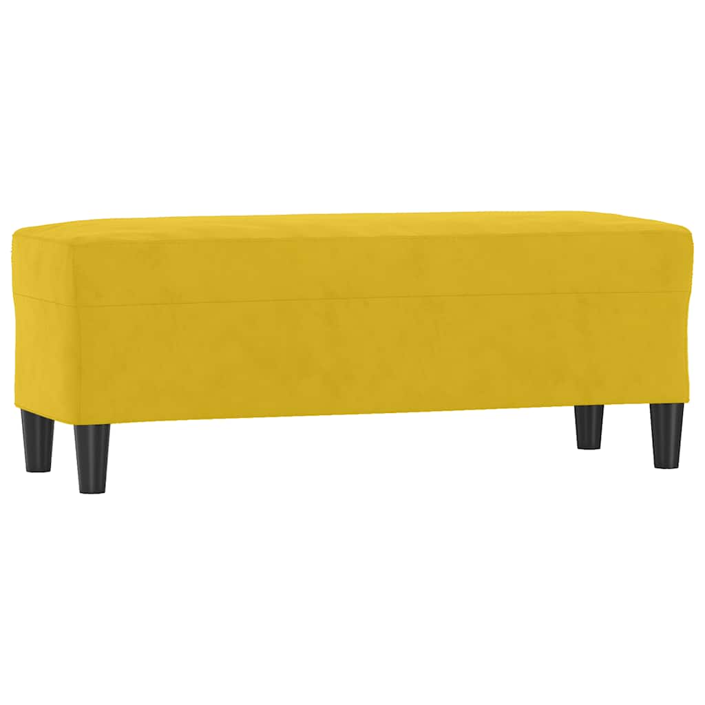 Sitzbank Gelb 100x35x41 cm Samt