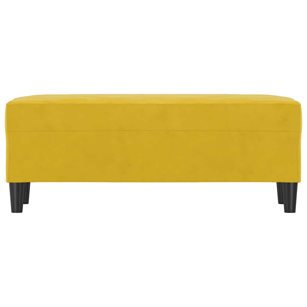 Sitzbank Gelb 100x35x41 cm Samt