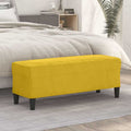Sitzbank Gelb 100x35x41 cm Samt