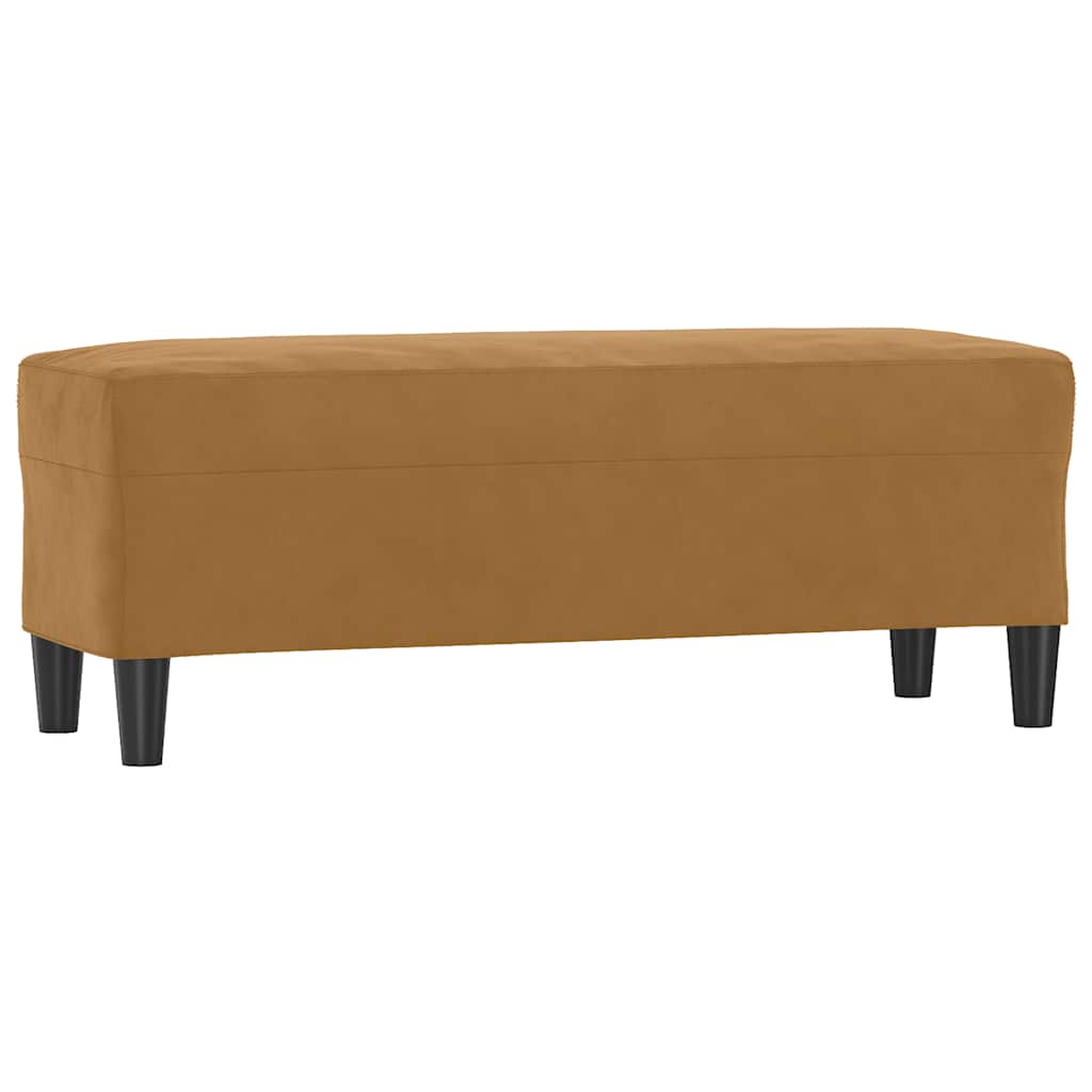 Sitzbank Braun 100x35x41 cm Samt