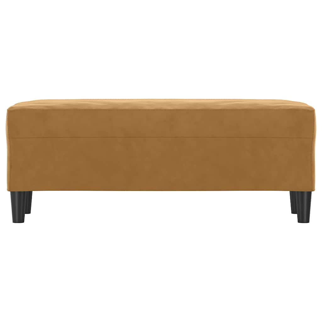 Sitzbank Braun 100x35x41 cm Samt