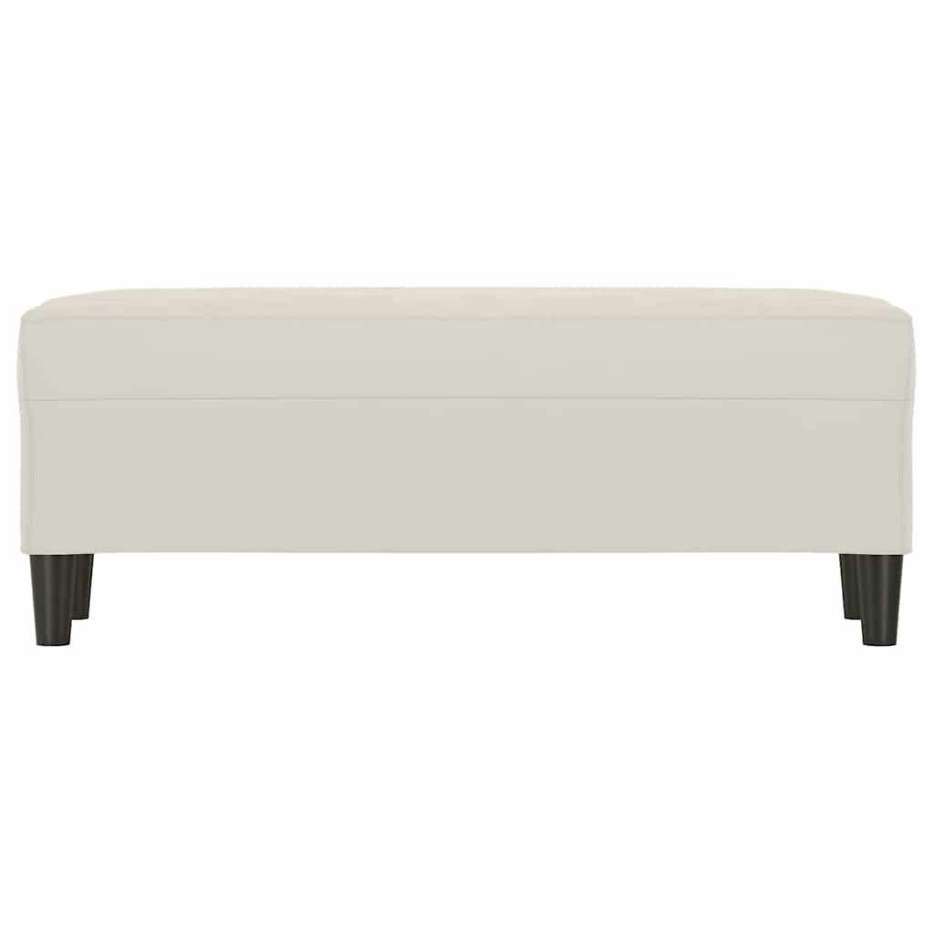 Sitzbank Creme 100x35x41 cm Samt