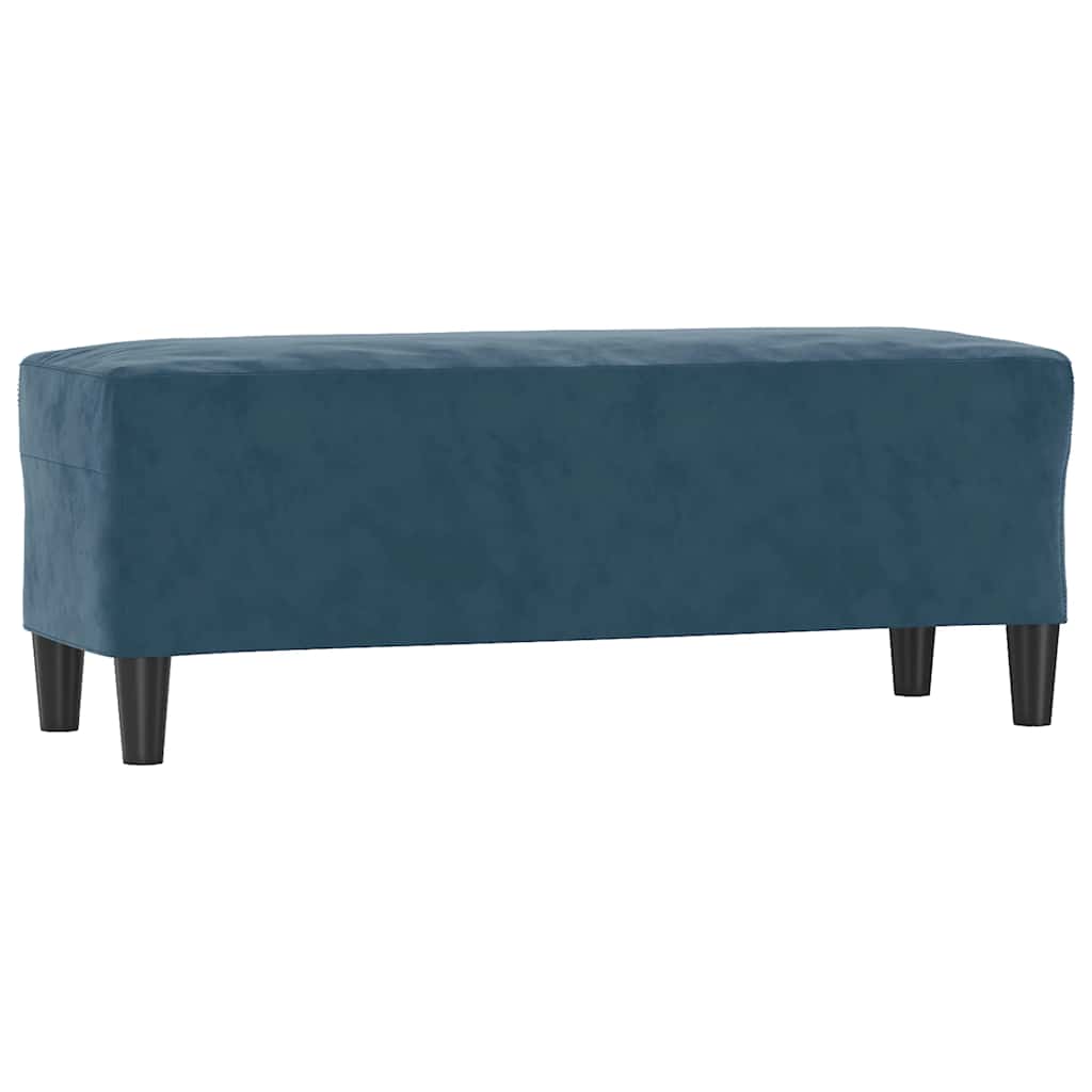 Sitzbank Blau 100x35x41 cm Samt