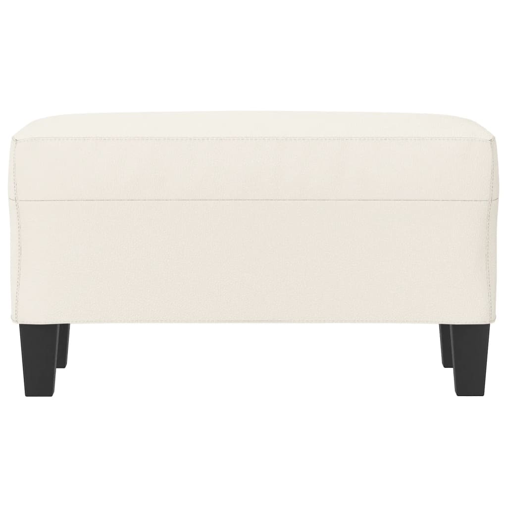 Sitzbank Creme 70x35x41 cm Kunstleder