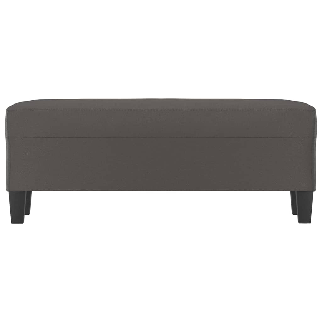Sitzbank Grau 100x35x41 cm Kunstleder