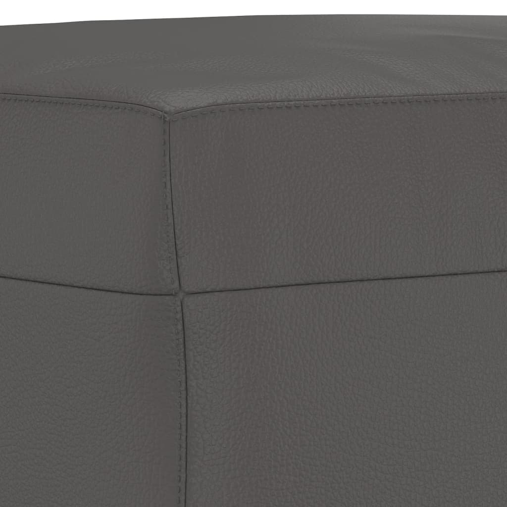 Sitzbank Grau 100x35x41 cm Kunstleder