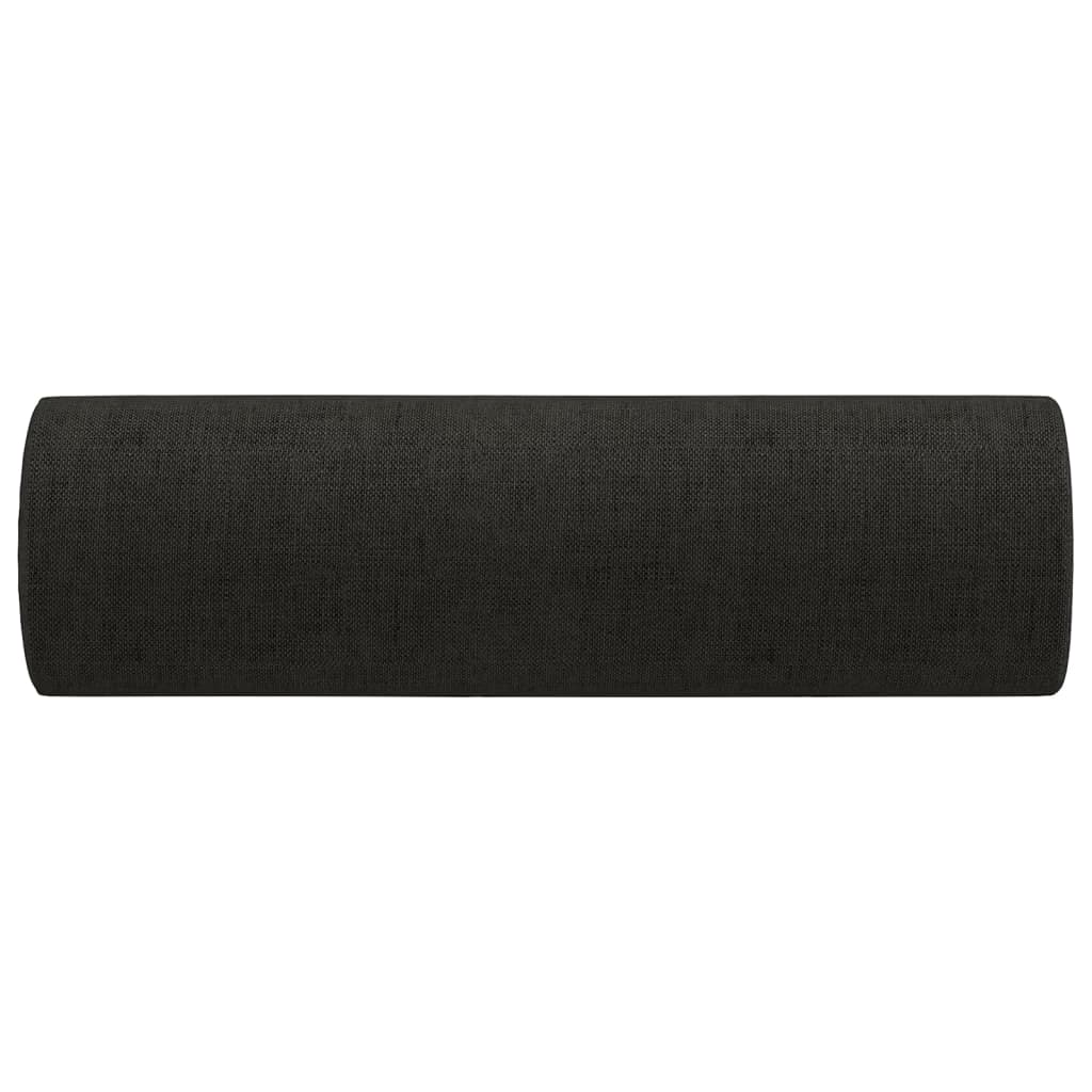 Zierkissen 2 Stk. Schwarz Ø15x50 cm Stoff