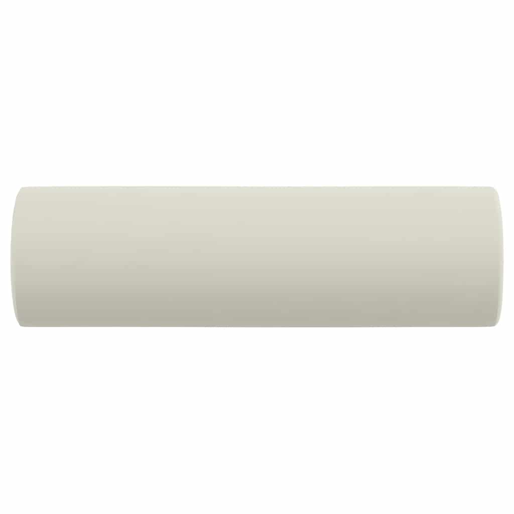 Zierkissen 2 Stk. Creme Ø15x50 cm Samt