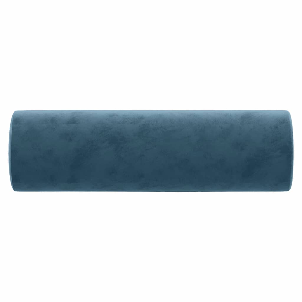 Zierkissen 2 Stk. Blau Ø15x50 cm Samt