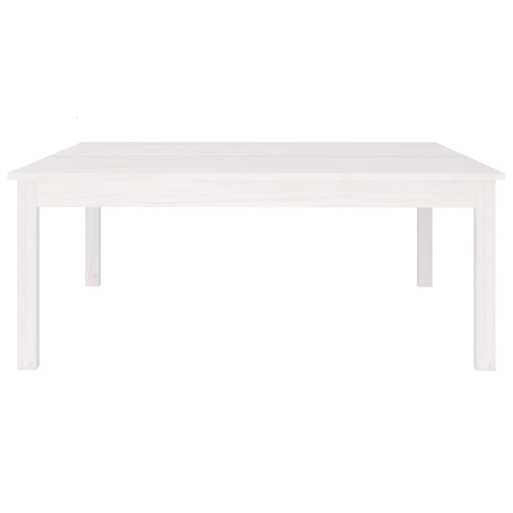 Couchtisch Weiß 100x100x40 cm Massivholz Kiefer