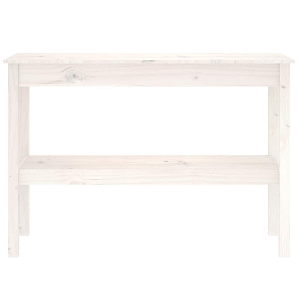 Konsolentisch Weiß 110x40x75 cm Massivholz Kiefer
