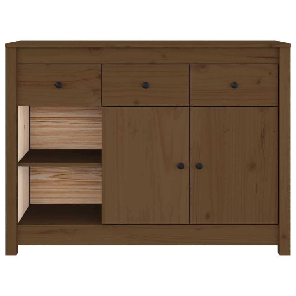 Sideboard Honigbraun 100x35x74 cm Massivholz Kiefer