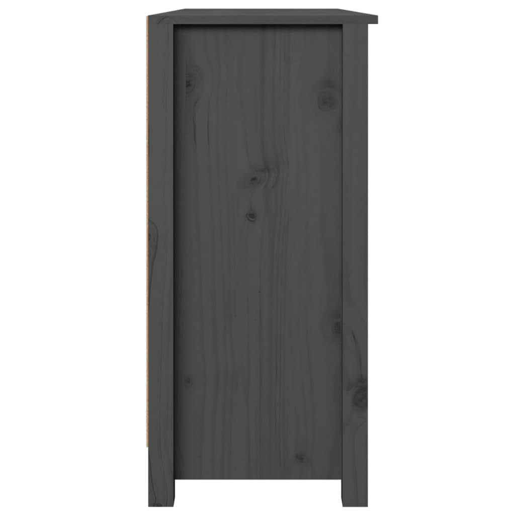 Sideboard Grau 100x35x74 cm Massivholz Kiefer