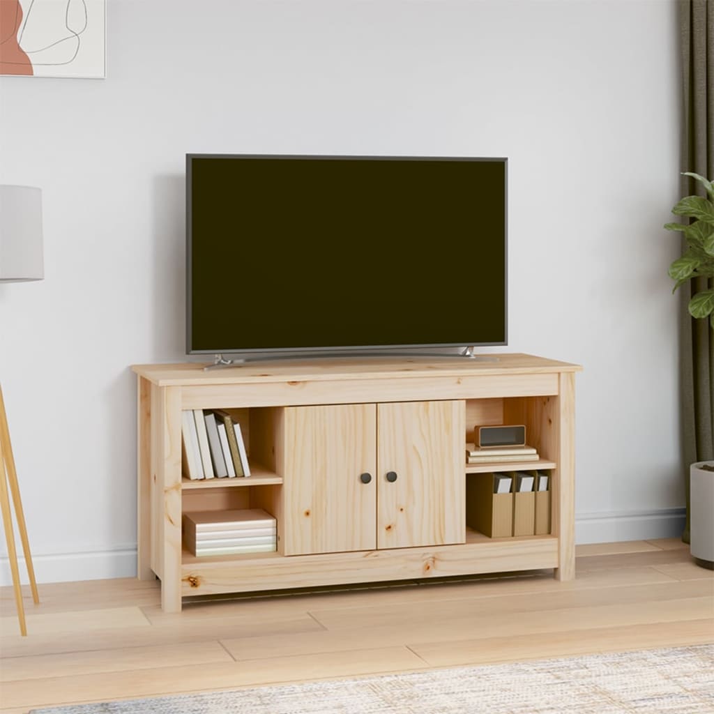 TV-Schrank 103x36,5x52 cm Massivholz Kiefer