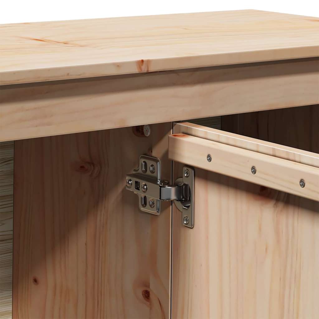 TV-Schrank 103x36,5x52 cm Massivholz Kiefer