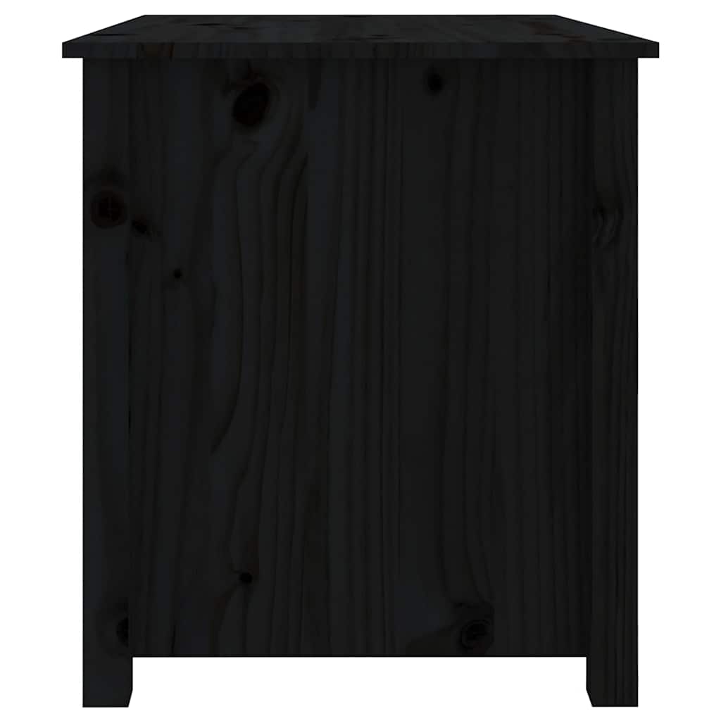 Couchtisch Schwarz 71x49x55 cm Massivholz Kiefer