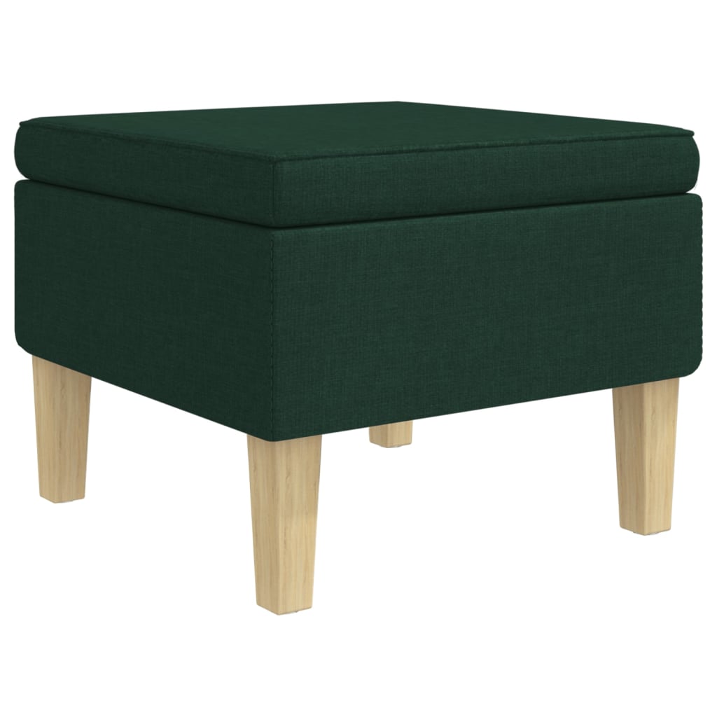 Schaukelsessel mit Hocker Dunkelgrün Stoff