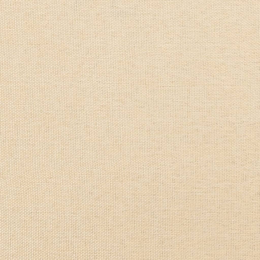 Schaukelsessel mit Hocker Creme Stoff