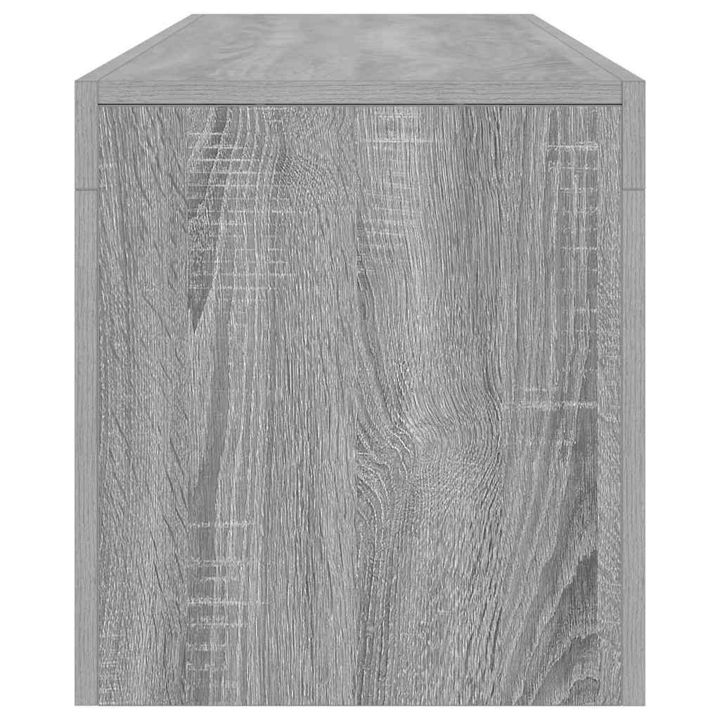 TV-Schrank mit LED-Leuchten Grau Sonoma 140x36,5x40 cm