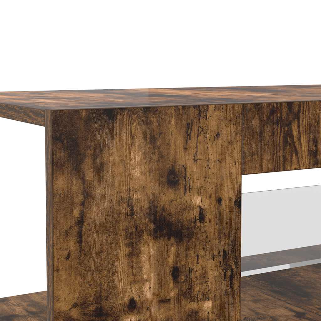 TV-Schrank mit LED-Leuchten Räuchereiche 90x39x30 cm