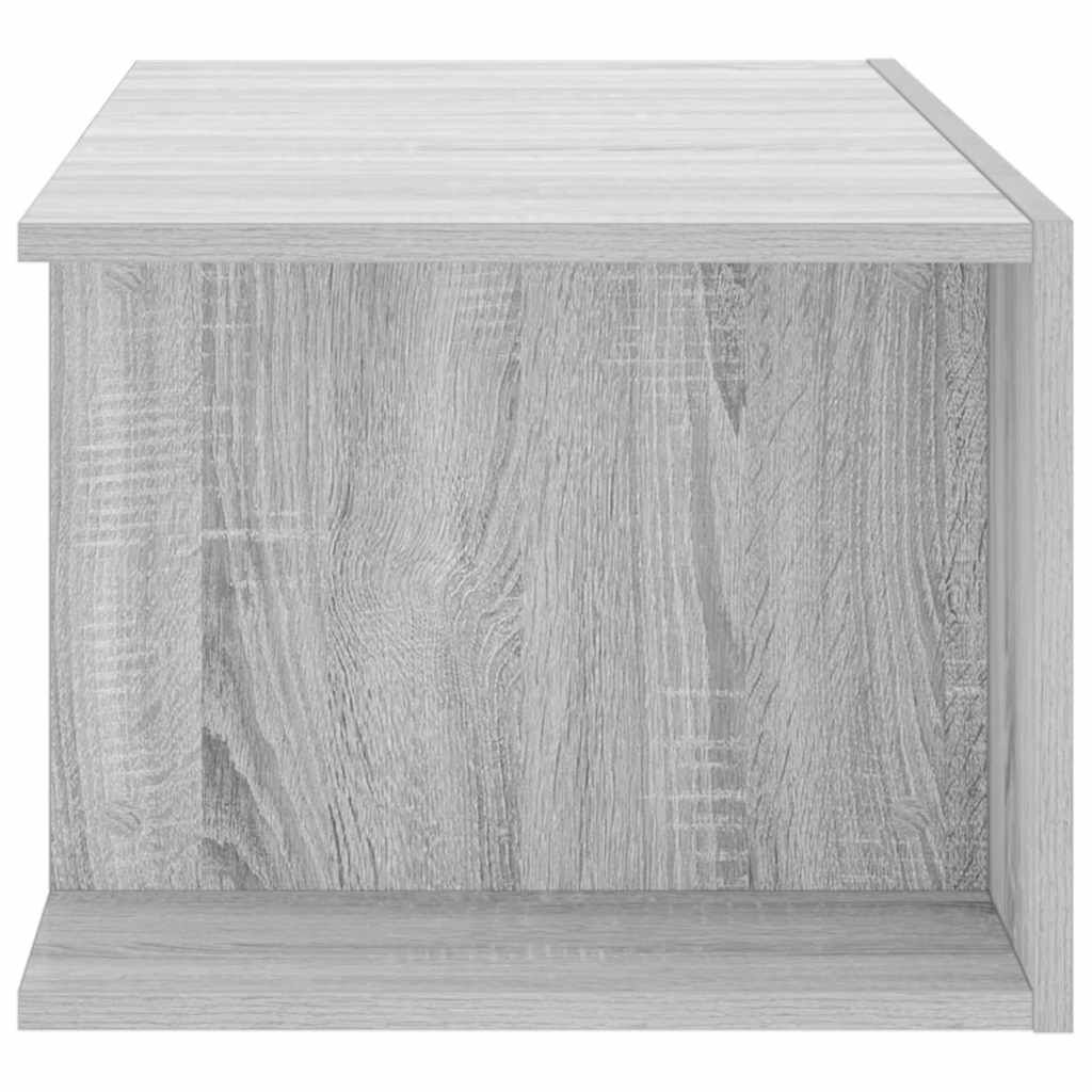 TV-Schrank mit LED-Leuchten Grau Sonoma 90x39x30 cm