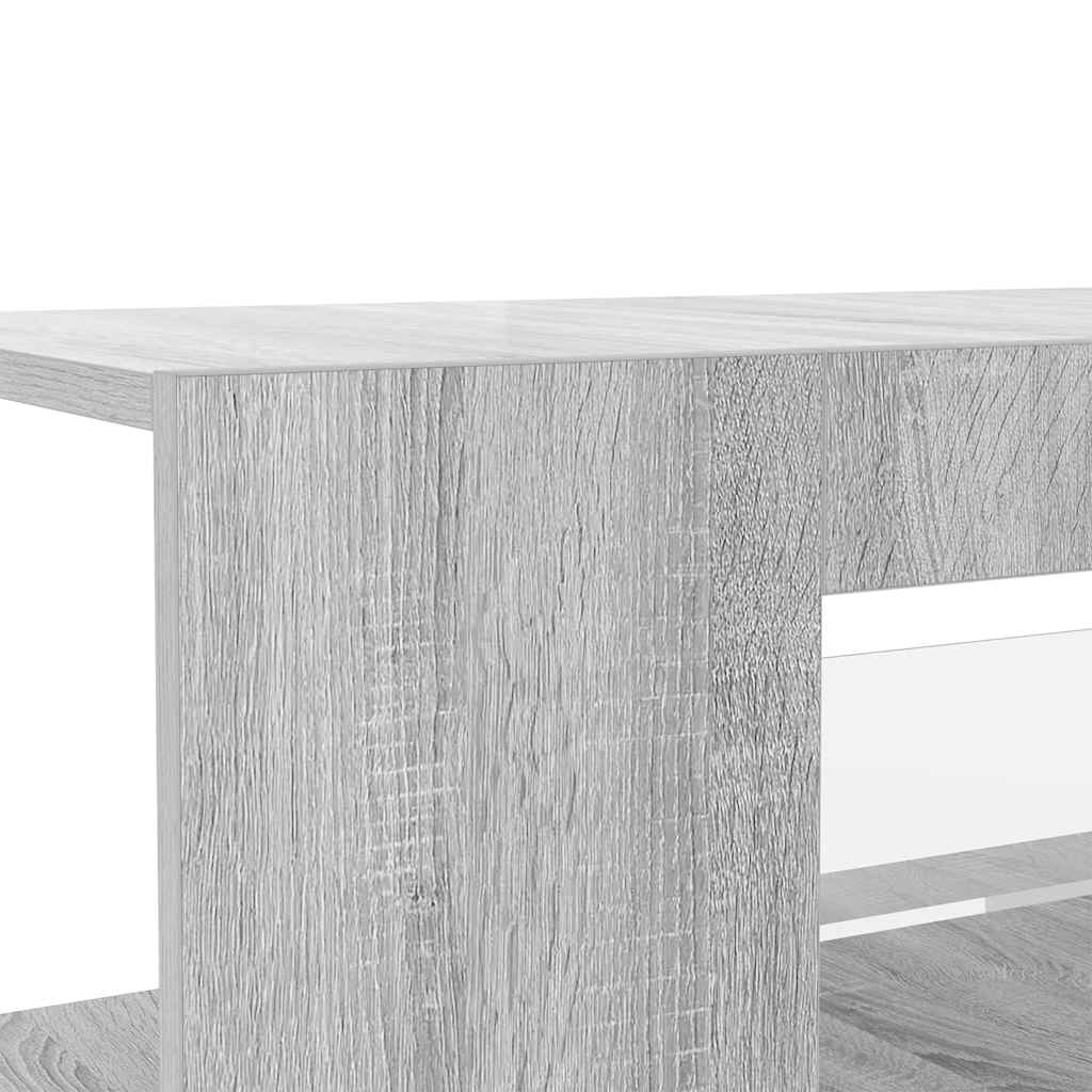 TV-Schrank mit LED-Leuchten Grau Sonoma 90x39x30 cm