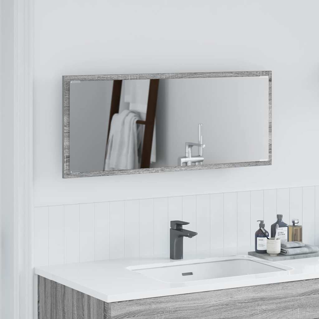 Spiegel Graues Sonoma 90 x 8,5 x 37 cm Holzwerkstoff