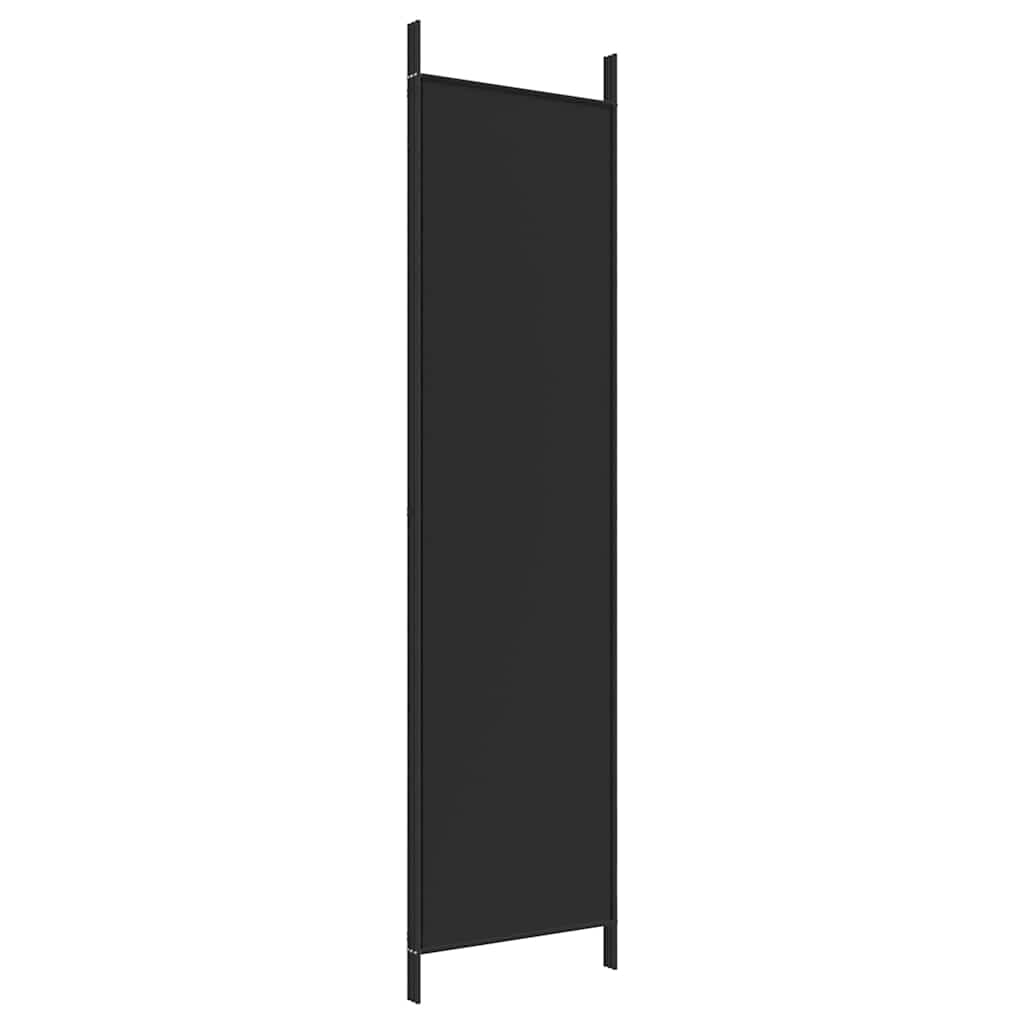 3-tlg. Paravent Schwarz 150x200 cm Stoff