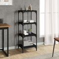 Bücherregal Schwarz 40x33x100 cm Holzwerkstoff und Stahl
