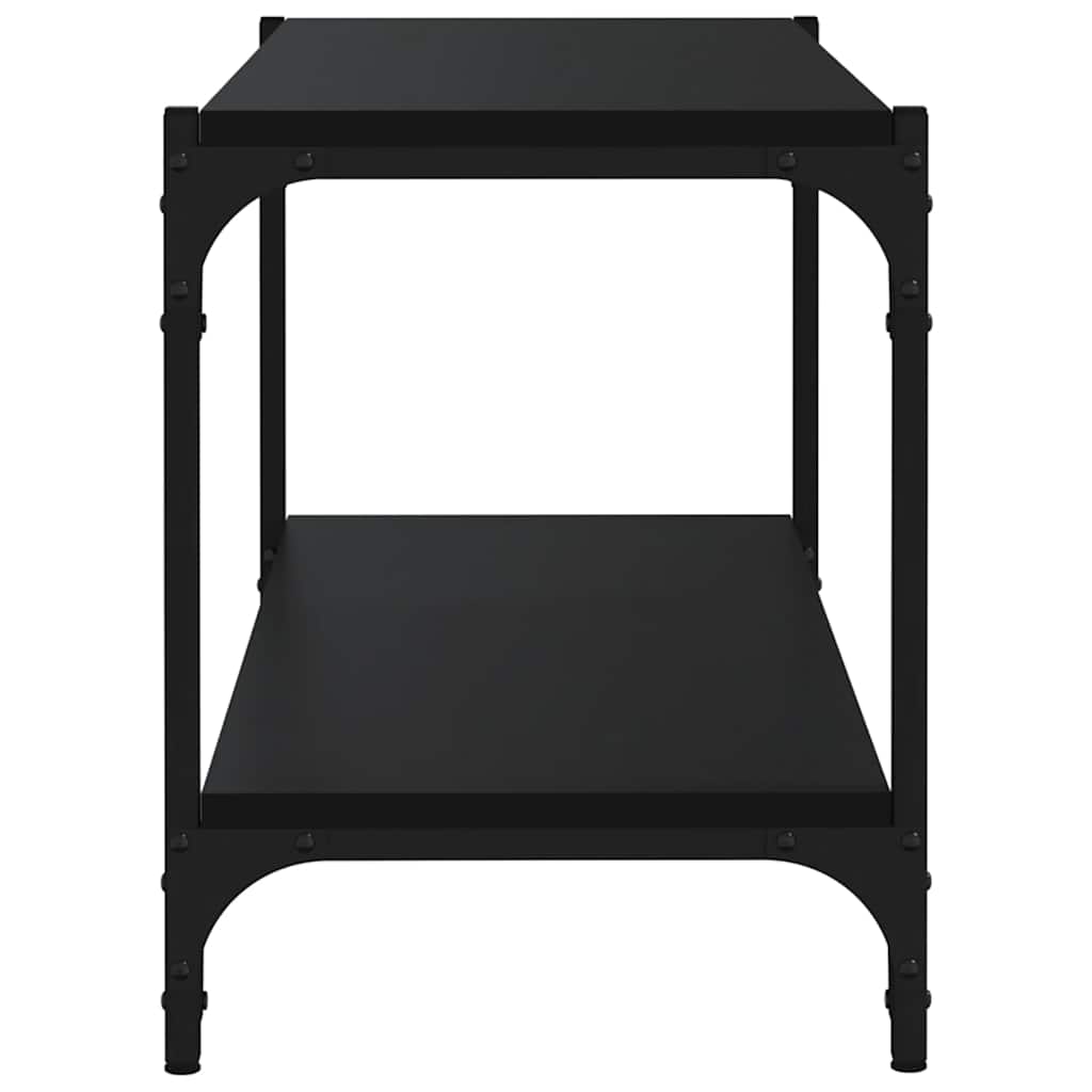 TV-Schrank Schwarz 80x33x41 cm Holzwerkstoff und Stahl