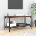TV-Schrank Braun Eichen-Optik 80x33x41 cm Holzwerkstoff Stahl