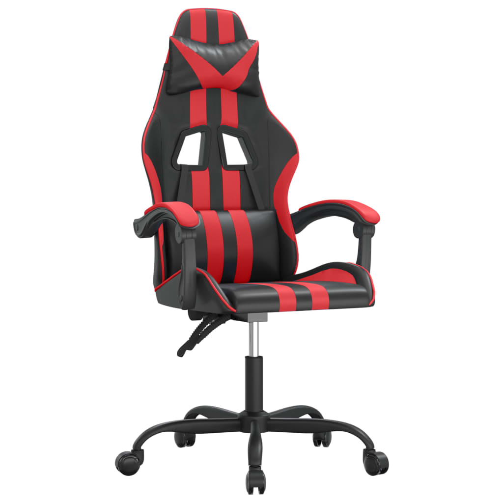 Gaming-Stuhl Drehbar Schwarz und Rot Kunstleder