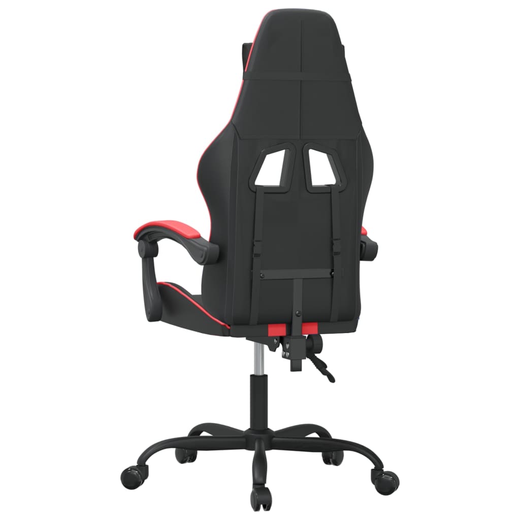 Gaming-Stuhl Drehbar Schwarz und Rot Kunstleder