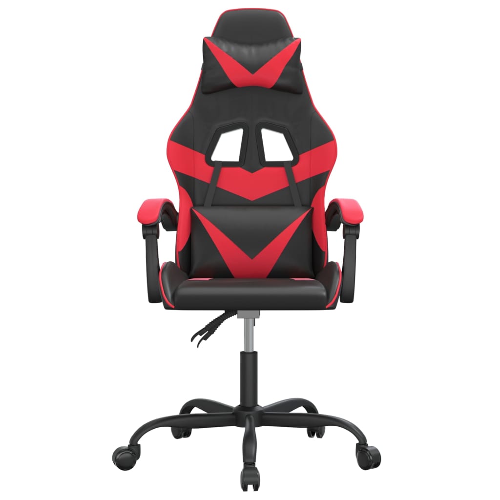 Gaming-Stuhl Drehbar Schwarz und Rot Kunstleder