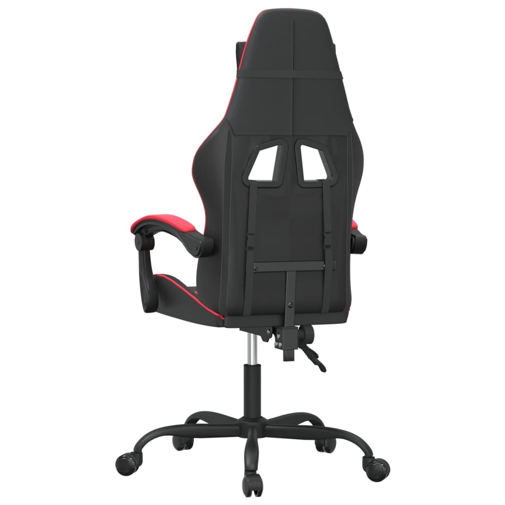 Gaming-Stuhl Drehbar Schwarz und Rot Kunstleder