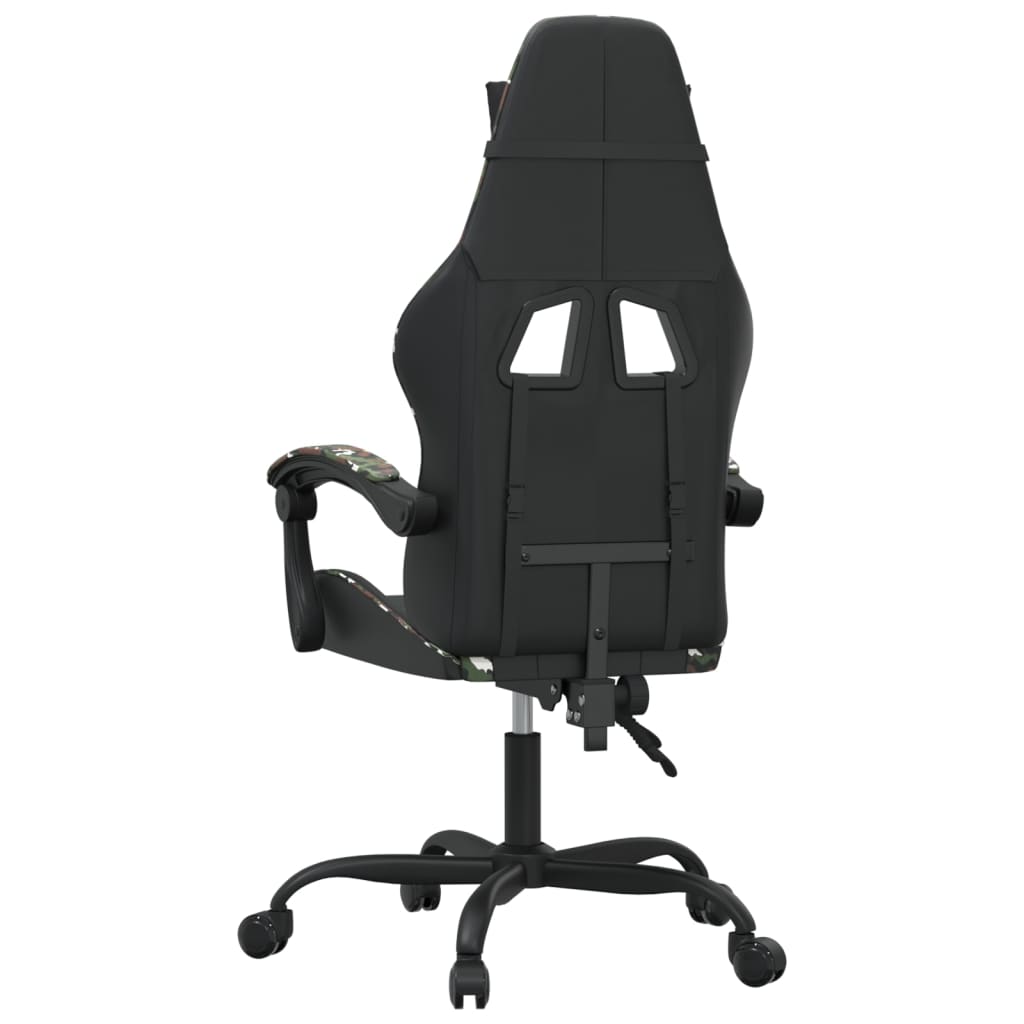 Gaming-Stuhl Drehbar Schwarz und Tarnfarben Kunstleder