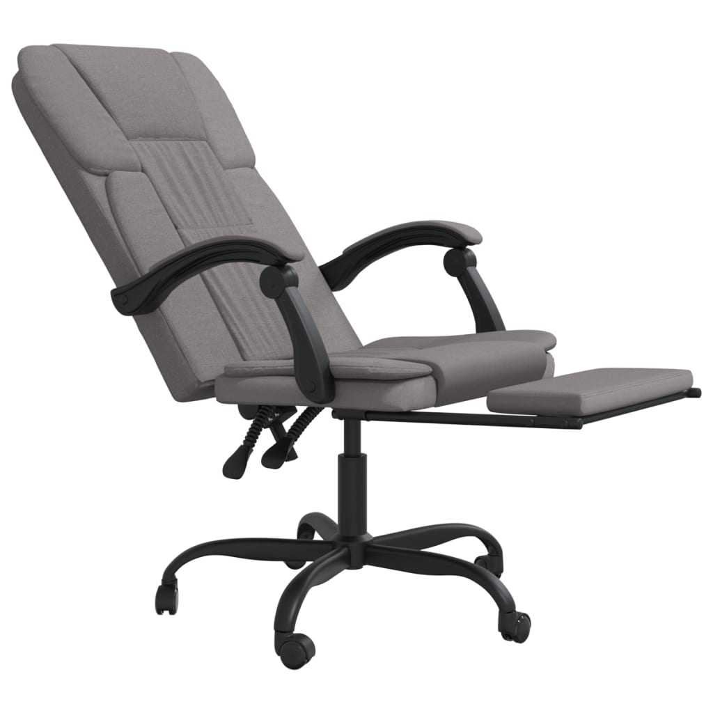 Bürostuhl mit Liegefunktion Taupe Stoff
