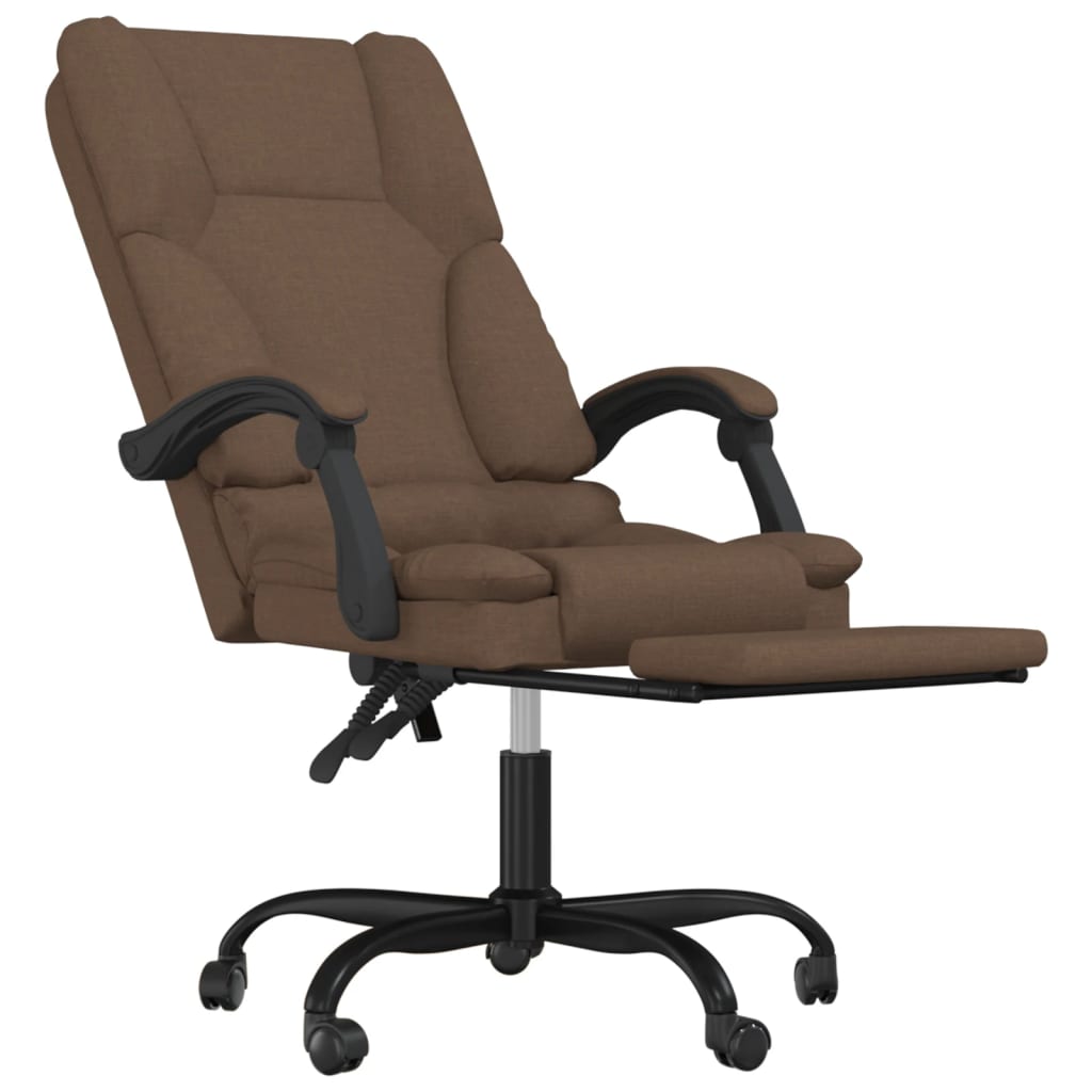 Bürostuhl mit Massagefunktion Braun Stoff