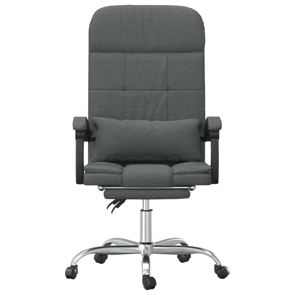 Bürostuhl mit Massagefunktion Dunkelgrau Stoff