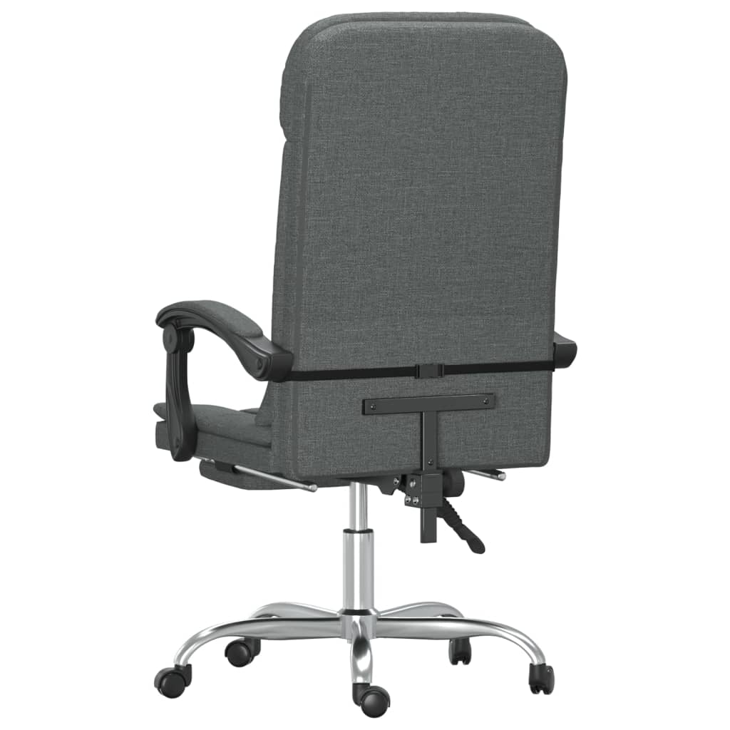 Bürostuhl mit Massagefunktion Dunkelgrau Stoff