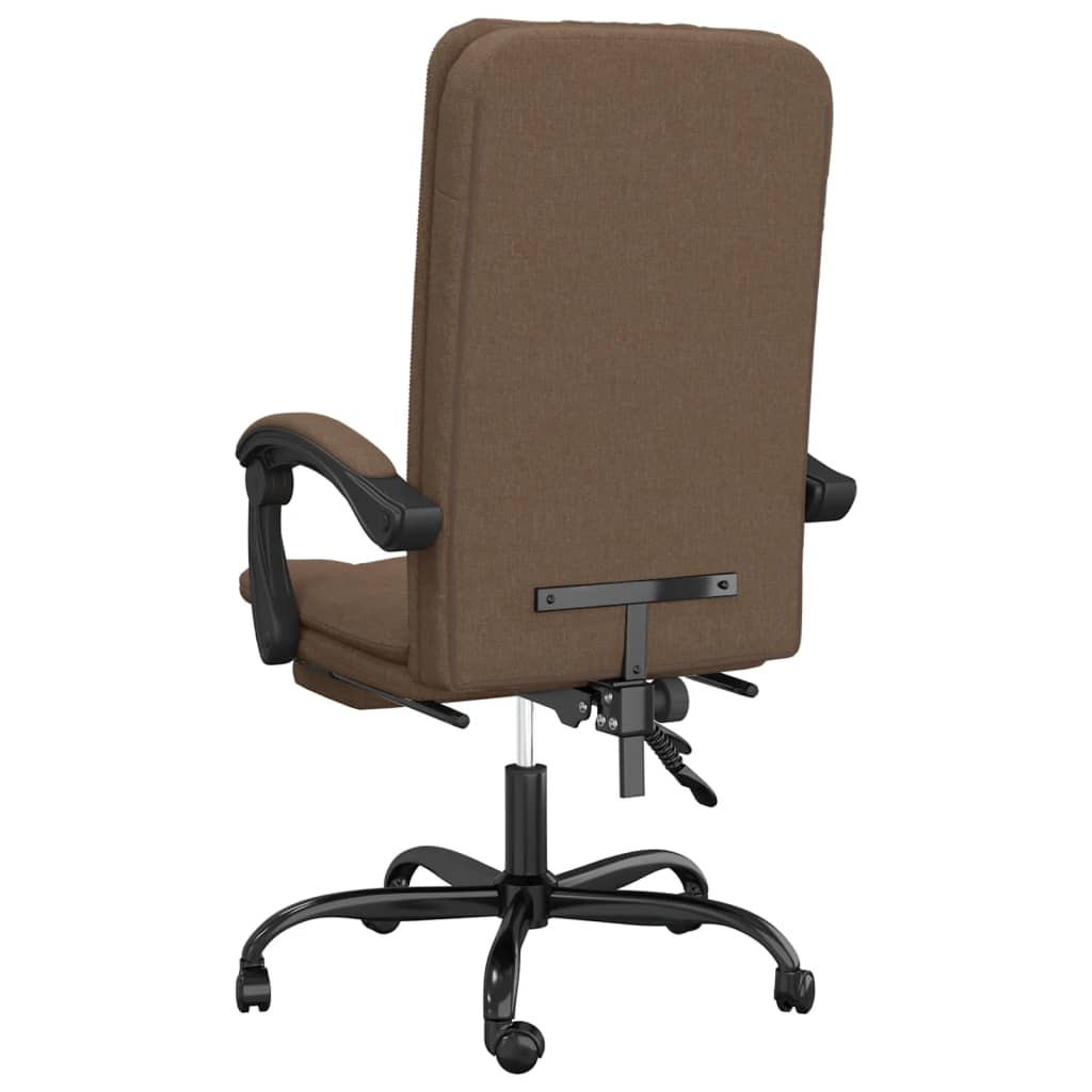 Bürostuhl mit Liegefunktion Braun Stoff
