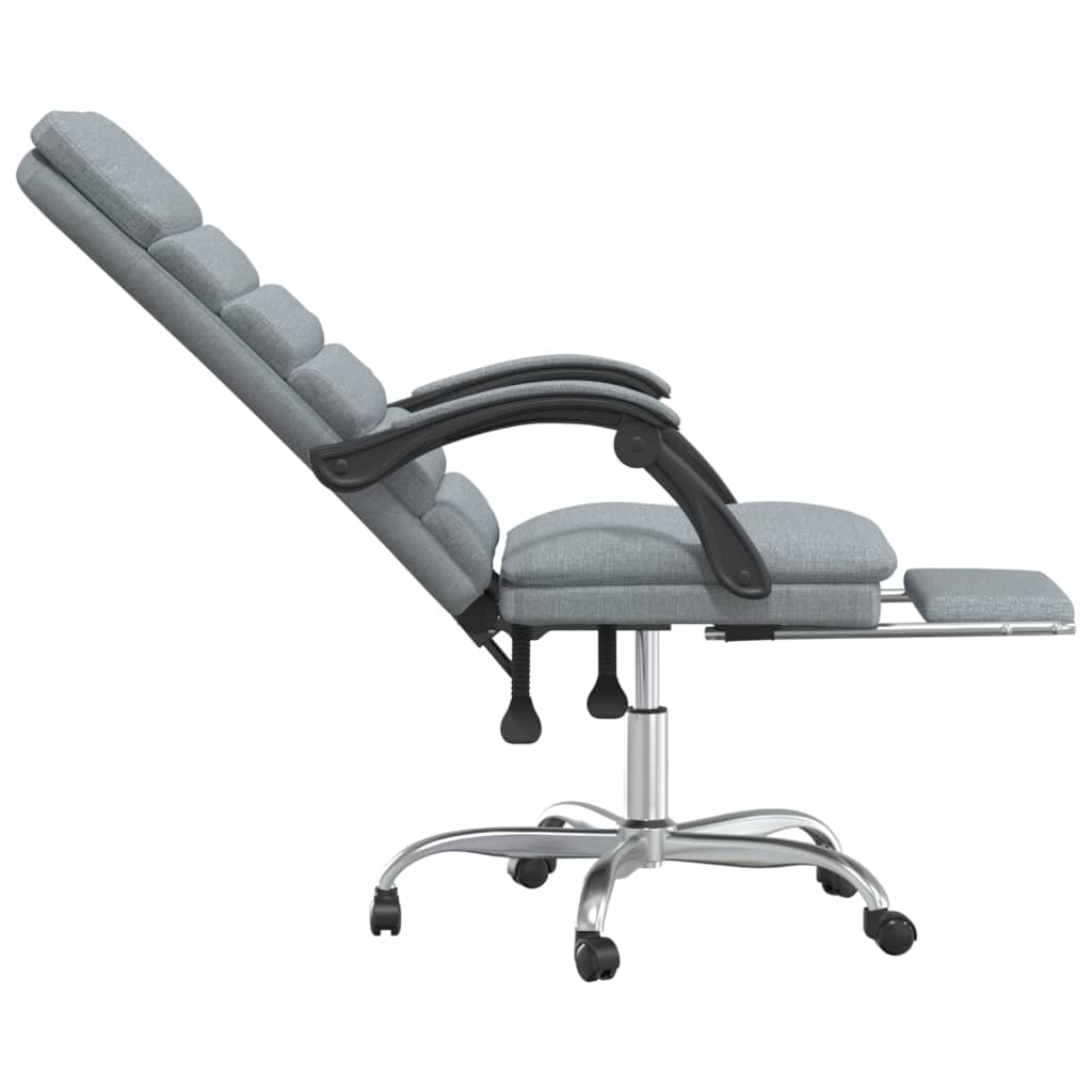 Bürostuhl mit Massagefunktion Hellgrau Stoff