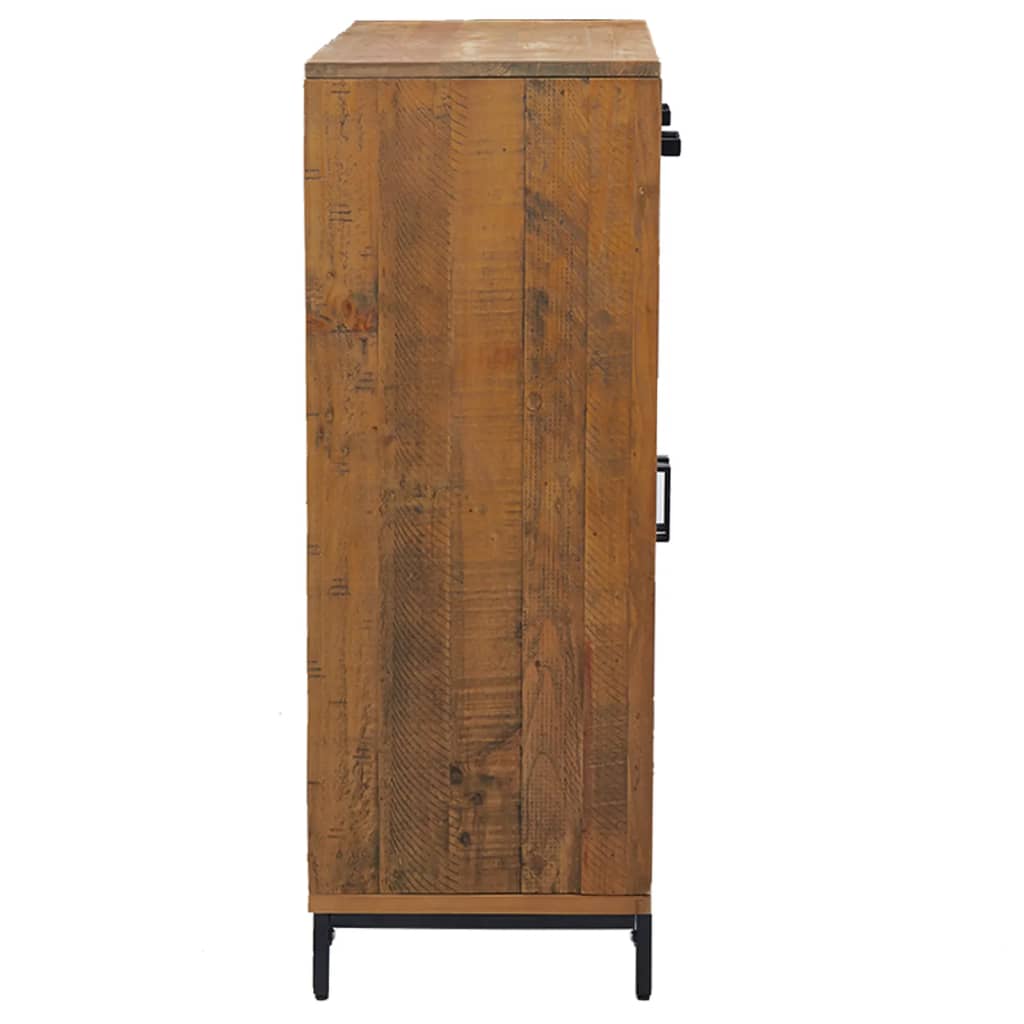 Schuhschrank 75x40x110 cm Massivholz Kiefer