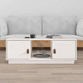 Couchtisch Weiß 100x50x35 cm Massivholz Kiefer