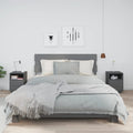 Nachttische 2 Stk. Grau 40x34x55 cm Massivholz Kiefer