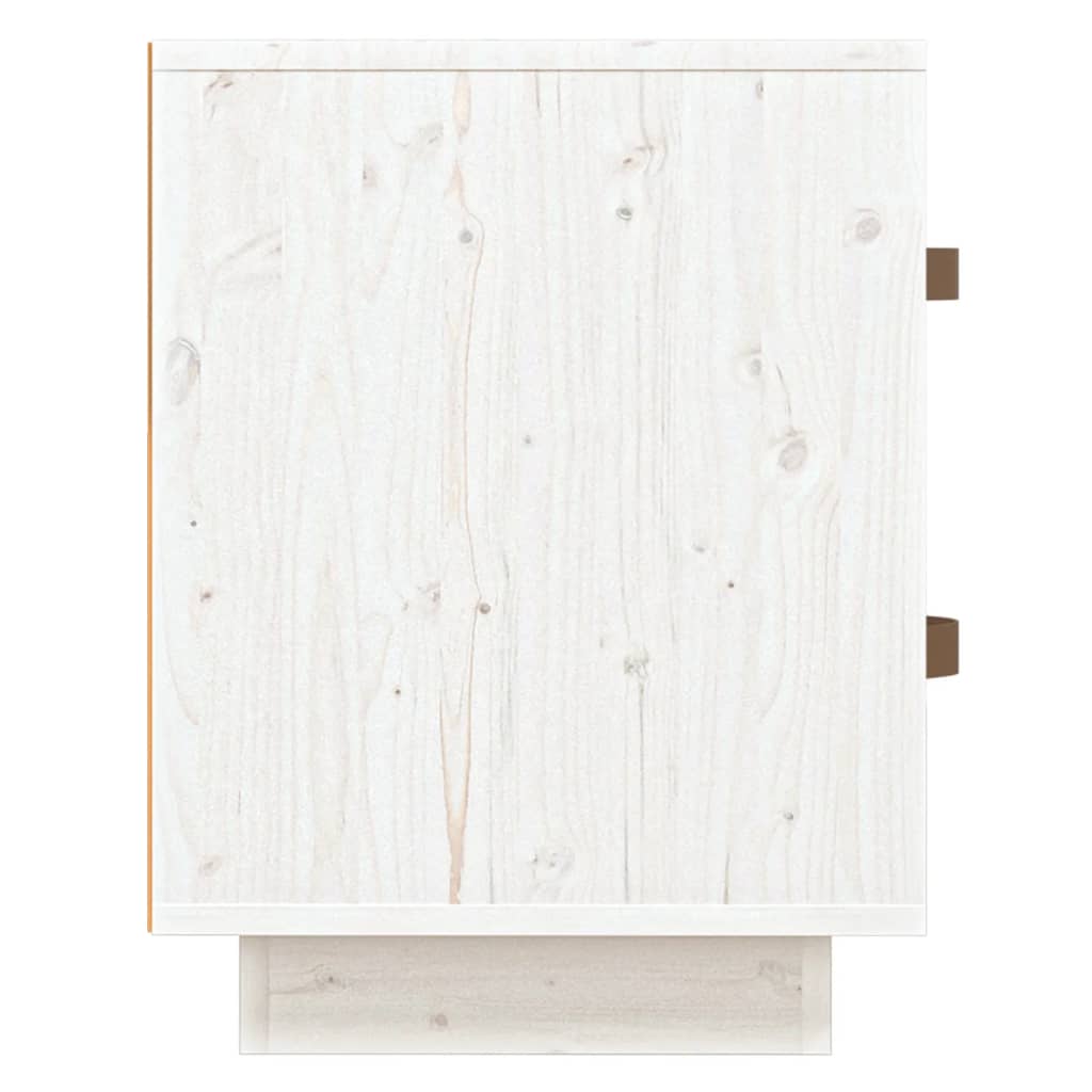 Nachttisch Weiß 40x34x45 cm Massivholz Kiefer